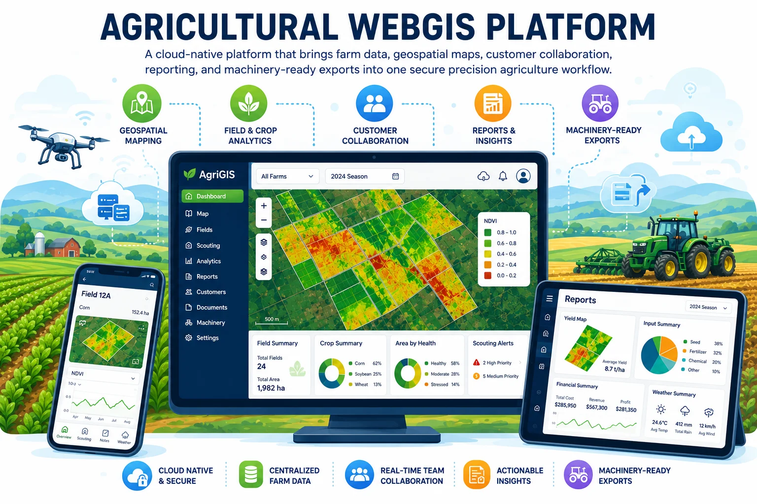 Agricultural WebGIS Platform